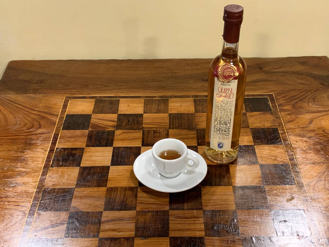 Rasentin con caffè e grappa di Osteria Madonnetta Marostica Vicenza